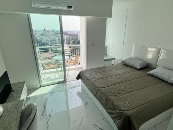 Studio condo for sale in The Empire Jomtien, 7th floor, city view, fully furnished, foreign name