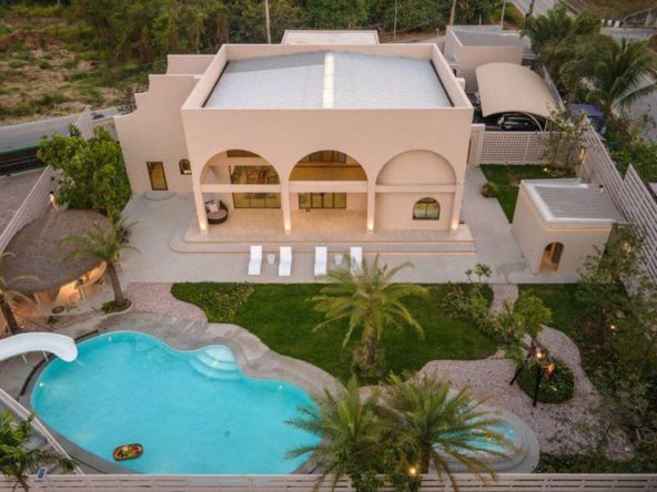 Luxury Moroccan-style pool villa for sale in Pattaya, 4-bedroom house with private pool, large land, exotic design