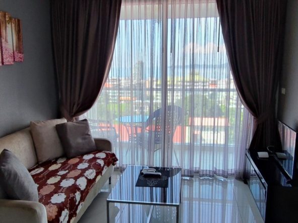 1-bedroom condo for sale in The Vision Pattaya, sea view, 7th floor, fully furnished, foreign name ownership