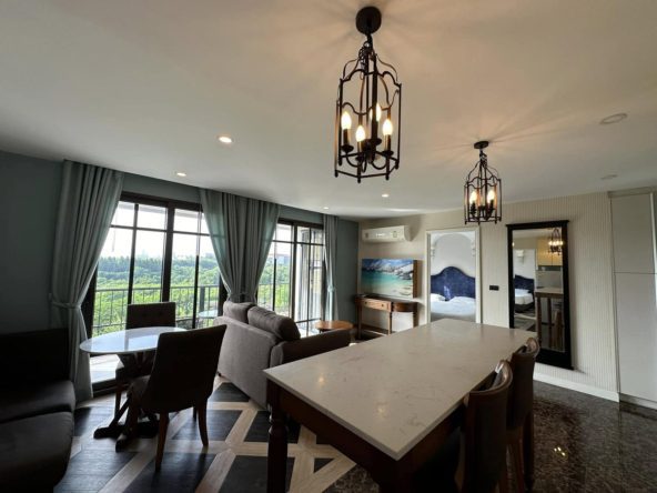 “Living room in 2-bedroom condo for sale Espana Condo Jomtien Pattaya”