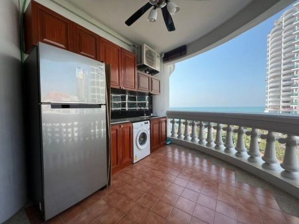 Luxurious 2-bedroom condo interior at Park Beach Wongamat in Pattaya with a view of the sea.