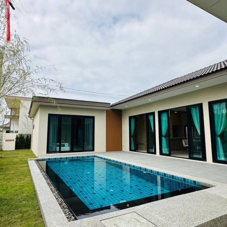 Pool area in the pool villa at Huai Yai, Pattaya