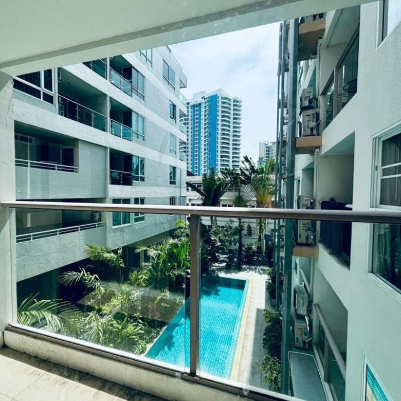 2-bedroom condo for sale in The Place Pratamnak, Pattaya, with city views.