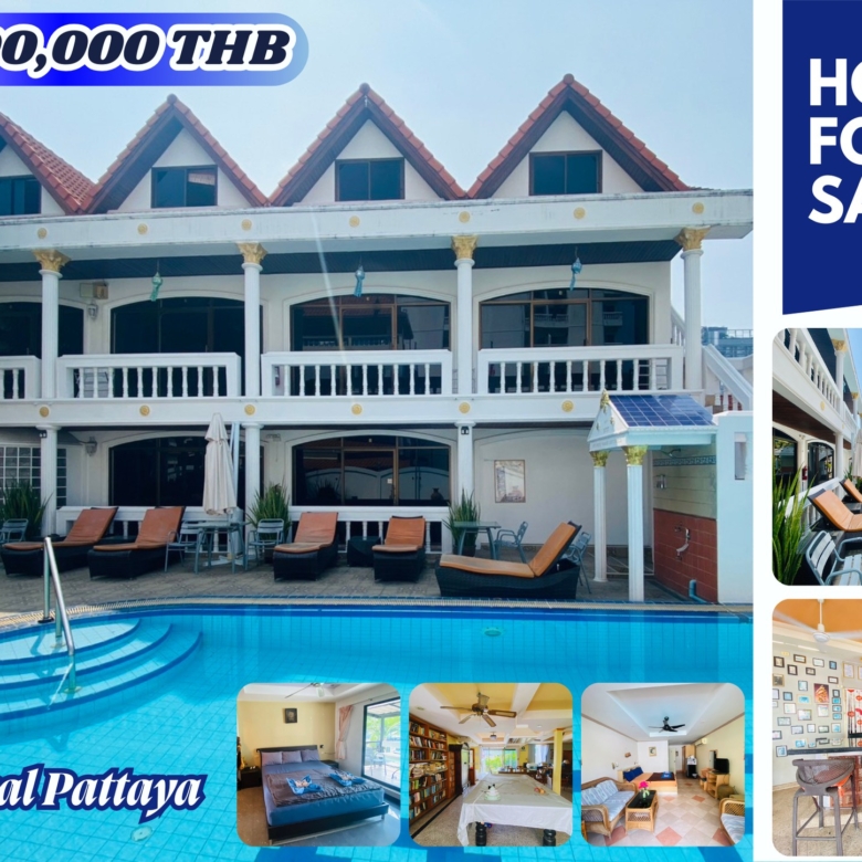 3-star hotel for sale in Central Pattaya, 21 rooms, licensed, near Pattaya Beach and shopping malls