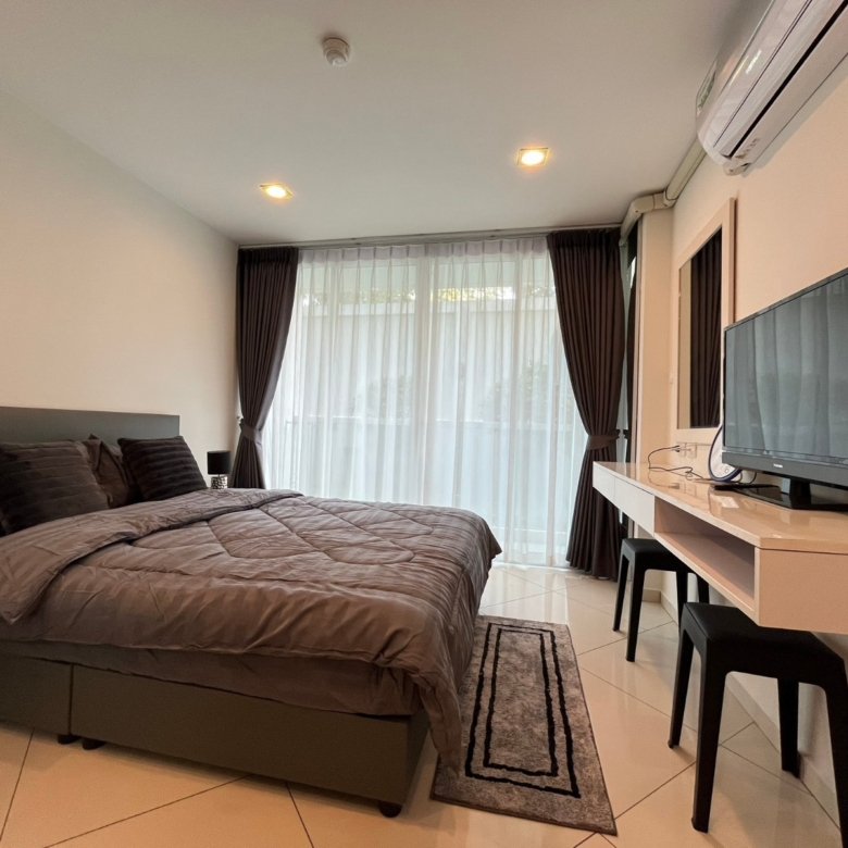 Studio condo for rent at Art on the Hill Pattaya, 1st floor, furnished, garden view, direct owner listing