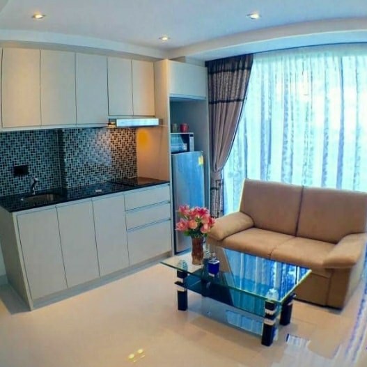 2-bedroom condo for sale in Serenity Wongamat Pattaya, 3rd floor, city view, 43 sqm, Thai name, fully furnished