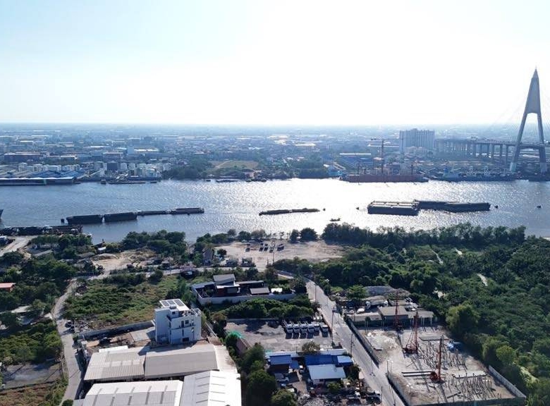 5 rai riverfront land for sale in Samut Prakan, Bangkok