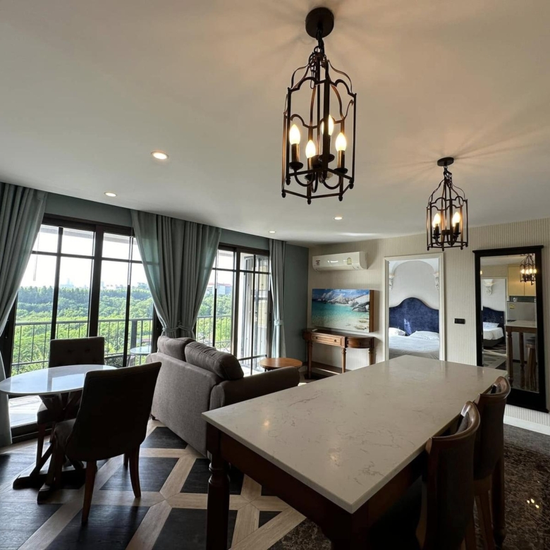 “Living room in 2-bedroom condo for sale Espana Condo Jomtien Pattaya”