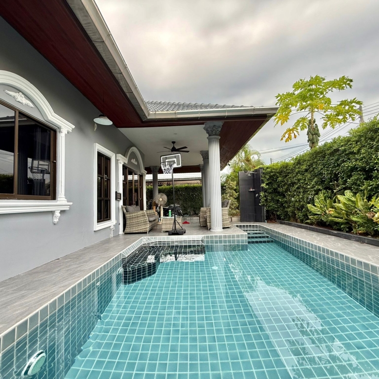3 Bedroom Pool Villa for Sale in Ekamongkol Chaiyaphruek 2 Pattaya – Front View